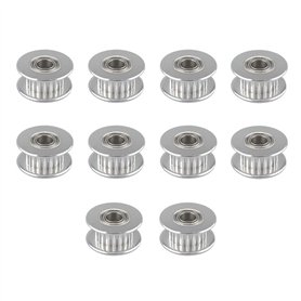 FULARR® 10Pcs Prime GT2 Idler Poulie 20 Dents 5mm Alésage, Aluminium Alliage GT2 Idler avec Double Roulement à Billes, pour 3D I FULARR® 10Pcs Prime GT2 Idler Poulie 20 Dents 5mm Alésage