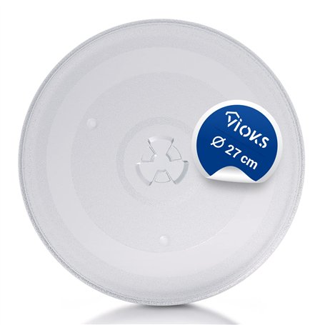 VIOKS Plateau tournant en verre avec 3 fixations pour micro-ondes - 27
