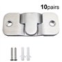 MZMing 10 Paires [20 pack] Support de Montage Dissimulé Embarqué Interverrouillage Pendaison Boucle Quincaillerie Murale en Acie