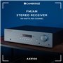 Cambridge Audio AXR100 - Récepteur stéréo Hi-FI séparé de 100 Watts avec scène Phono intégrée Radio FM/AM et Bluetooth 5.0 - Gri