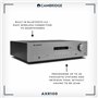 Cambridge Audio AXR100 - Récepteur stéréo Hi-FI séparé de 100 Watts avec scène Phono intégrée Radio FM/AM et Bluetooth 5.0 - Gri