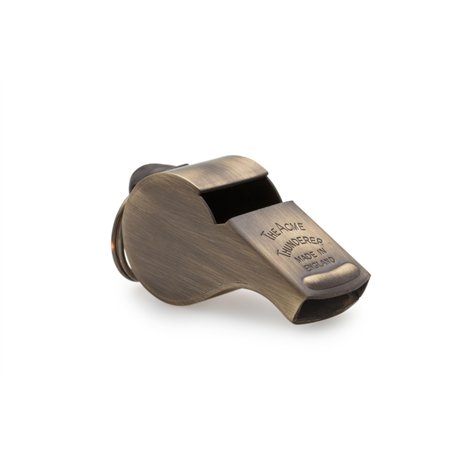 ACME Thunderer 58 Sifflet de sport en laiton massif avec finition en laiton antique Fabriqué au Royaume-Uni