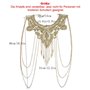 Amorar Corps Chaîne Bijoux Or Dentelle Multicouche Gland Collier Bikini Plage Corps Ventre Bijoux pour Femmes, Soutien-Gorge Cha