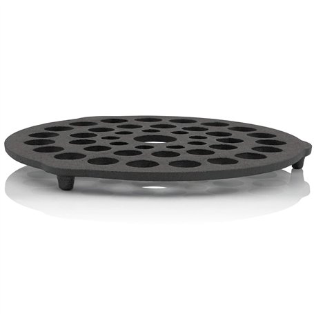 BBQ-Toro Insert de four néerlandais | Broyeur tripode | Ø 20 cm - rond | Grille d'empilage en fonte | Trépied pour dutch oven