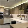 Lamaous Lot de 6 lumières LED sous placard avec variateur d'intensité 24 W ultra mince Blanc chaud naturel pur blanc froid sous
