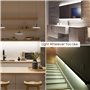 Lamaous Lot de 6 lumières LED sous placard avec variateur d'intensité 24 W ultra mince Blanc chaud naturel pur blanc froid sous