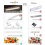Lamaous Lot de 6 lumières LED sous placard avec variateur d'intensité 24 W ultra mince Blanc chaud naturel pur blanc froid sous