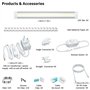 Lamaous Lot de 6 lumières LED sous placard avec variateur d'intensité 24 W ultra mince Blanc chaud naturel pur blanc froid sous