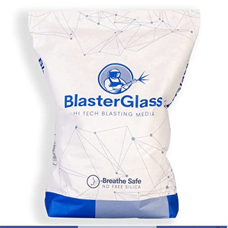 BlasterGlass Abrasif en Verre Technique Hi-Tech Réutilisable pour le Sablage sous Pression