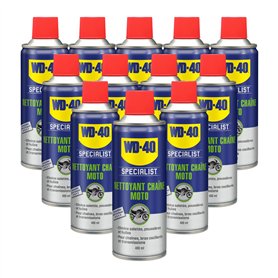 WD-40 Specialist, Nettoyant Chaîne Moto, Carton de 12 Aérosols de 400 ml WD-40 Specialist