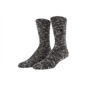 Birkenstock Chaussettes en coton flammé pour femme, noir/gris, taille M US 8-10 (noir/gris, taille M), noir/gris, taille M, Noir Birkenstock Chaussettes en coton flammé pour femme