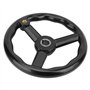 Volant à Main 250 * 25mm Volant à Tour à 3 Rayons en Bakelite Anti-Dérapant Noir avec Poignée pour Machine-Outil Roue à Main pou