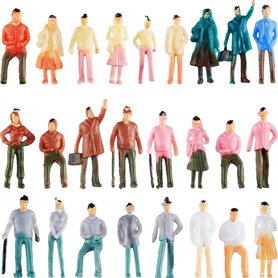 100 Pièces Modèles de Figurines pour Trains Architecturaux - Personnes en Plastique Assises et Debout pour Scènes Miniatures, Éc 100 Pièces Modèles de Figurines pour Trains Architecturaux - Personnes en Plastique Assises et Debout pour Scènes Miniatures