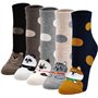 Chaussettes Femme Fantaisie Coton Motif à Animaux Chat Chien Aliments Peinture Mignon Drôle Chaussette Doux pour Filles