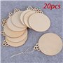 40pcs Embellissements en Bois Noël à Suspendre Ornements de Pendentifs en Forme Flocon de Neige Rond Boule Tranches de Bois Arti