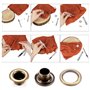 Gasea 120 Set Grommets Eyelets Métal 4 Couleurs œillets avec Rondelles 6mm Kit d'Outils à Oeillet Couture Avec 3PCS Grommets Ins