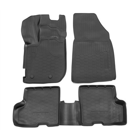 J&J AUTOMOTIVE | Tapis De Sol en Caoutchouc TPE Toutes Saisones pour Duster 2017-2024 Bord Haut Noir Antidérapant Toutes Saisons