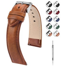 Fullmosa Bracelet de montre 20mm,bracelet de remplacement en cuir véritable, bracelet de montre interchangeable pour hommes et f Fullmosa Bracelet de montre 20mm
