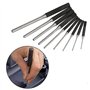 Ensemble de 9 poinçons centraux, outil de trou de marquage de poinçon central en acier de goupille cylindrique de taille différe
