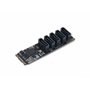 Computer District - Carte Controleur M.2 (M KEY - B & M KEY) format 2280-5 ports SATA 3 (SATA III) - Chipset JMB 585