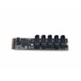 Computer District - Carte Controleur M.2 (M KEY - B & M KEY) format 2280-5 ports SATA 3 (SATA III) - Chipset JMB 585