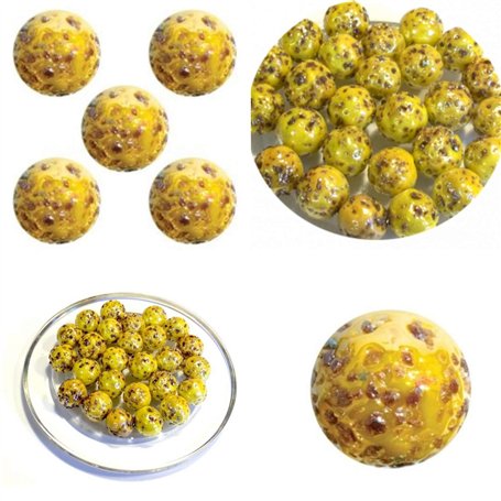 mesbilles - 10 Billes en Verre Pépite Précieuse - 9 Billes et 1 Calot