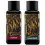Diamine Lot de 2 stylos à plume 30 ml Sang de bœuf et noir vert