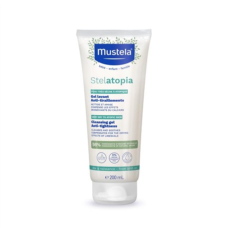 Mustela Stelatopia Gel Nettoyant pour Peaux Extrêmement Sèches ou Dermatites Atopiques