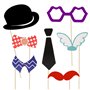 Fodlon 89 Pièces Accessoires pour Photomaton, Assortiments d’Accessoires Drôles Accessoires de Pose de Photo Masquerade Accessoi