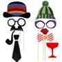 Fodlon 89 Pièces Accessoires pour Photomaton, Assortiments d’Accessoires Drôles Accessoires de Pose de Photo Masquerade Accessoi