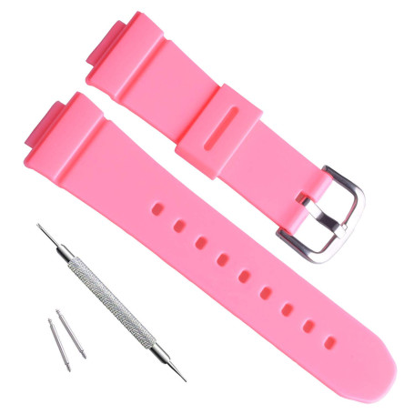 OliBoPo Bracelet de montre de rechange en résine naturelle étanche pour Casio BA-110 BA-111 BA-112 BGA-110 Baby-G Analog-Digital