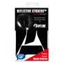 VFLUO - Gamme Stickers Noirs Rétro Réfléchissants - Bandes Casque Moto Shark Spartan - Homologation FR - Technologie 3M™ - Haute