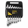 STANLEY Fmmt82900-0 Clés Mixtes Courtes À Cliquet Gamme FATMAX - Fourche Inclinée À 15° Avec Système "Anti-Slip" - Œil Orienté À