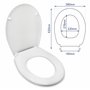 ABATTANT WC COMPATIBLE | FORME O UNIVERSELLE | FACILE INSTALATION ET NETTOYAGE | CHARNIERE INOX | LUNETTE TOILETTE RÉSISTANT AUX