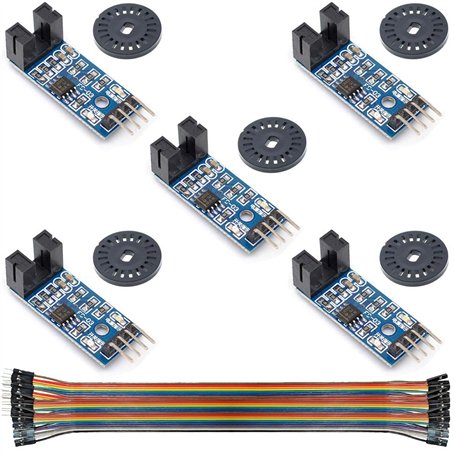Youmile 5 Pcs Capteur De Mesure De Vitesse LM393 Module De Mesure De Vitesse Tachy Capteur Slot Type IR Optocoupleur pour MCU RP