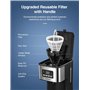 Yabano Cafetière Filtre, Electrique Programmable à 12 Tasses(1.5L), système de maintien au chaud et anti-goutte 40 min, réutilis