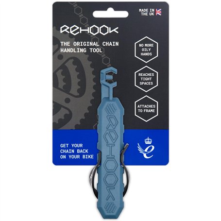 Rehook - Outil de manipulation de chaîne de vélo (bleu) - Remettez votre chaîne sur votre vélo en 3 secondes - Mains propres. Id