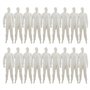 Dapetz ® Lot de 20 combinaisons de protection jetables en papier blanc avec capuche en polypropylène PPE poignets élastiques fer