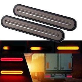 GSRECY Jaune et Rouge 100 LED Arrêt Dynamique Circulant Clignotants Frein Arrière Feu arrière Remorque Camion Van Camion (Pack d GSRECY Jaune et Rouge 100 LED Arrêt Dynamique Circulant Clignotants Frein Arrière Feu arrière Remorque Camion Van Camion (Pack d