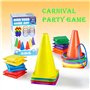 Paochocky 30 Pcs 3 in 1 Anneaux Toss Jeu Set, Cônes de Circulation, Anneaux Toss Bean Bags À Lancer pour Indoor Family, Outdoor