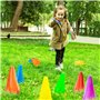 Paochocky 30 Pcs 3 in 1 Anneaux Toss Jeu Set, Cônes de Circulation, Anneaux Toss Bean Bags À Lancer pour Indoor Family, Outdoor