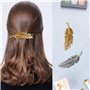 Pinces à Cheveux en Métal Géométrique Barretes à Cheveux Feuille Plume Cercle Triangle Infini Lune Forme Épingles à Cheveux pour