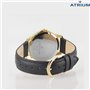 Atrium A37-20 Montre-bracelet à quartz pour femme - Bien lisible -Doré - étanche 3 bars - Bracelet en cuir