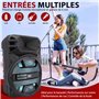 Pyle Système d’Enceinte Bluetooth Puissante Portable 30,48 cm- 800 Watts-Haut-Parleur de Karaoké-Entrées USB/FM/Bluetooth/Aux/Mi