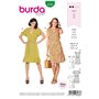 Patron Burda 6238 Robe femme portefeuille épaules froncées - du 36 au 46