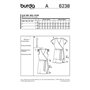 Patron Burda 6238 Robe femme portefeuille épaules froncées - du 36 au 46