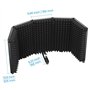 Moukey Bouclier d'Isolation de Microphone, Mousse D'insonorisation Bouclier Acoustique Micro avec 5 Panneaux acoustiques de Micr
