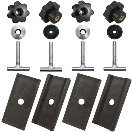 Twowinds - Vis Fixation Cargaison au Rail Compatible avec VW T5 T6 Multivan Transporter California - 7h5883084c - Support Protec