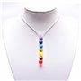 WICCSTAR Argent 925 plaqué 7 Pierres Chakras Collier Pierre d'Energie Precieuse Reiki