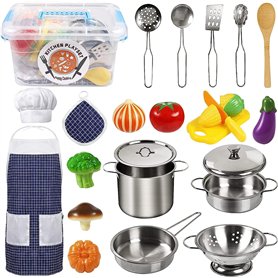 EFO SHM Accessoire Cuisine Enfant, Chef Jeu de rôle avec, Cuisson pour Enfants Accessoires de Cuisine et Costume Habiller, Enfan EFO SHM Accessoire Cuisine Enfant